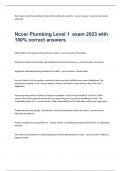 Nccer Plumbing Level 1  exam 2023 with  100% correct answers