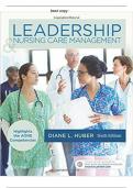Test Bank For Leadership and Nursing Care Management 6th Edition by Huber ||ISBN NO-X, ISBN NO-|| Complete Guide A+