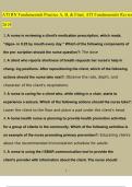 ATI RN Fundamentals Practice A&comma; B&comma; & Final&comma; ATI Fundamentals Review 2019 Latest Update