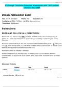 ACTUAL ATI Dosage Calculation Proctored Assessments-with 100&lowbar; verified solutions-2023-2024&period;pdf