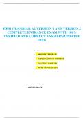 HESI GRAMMAR A2 VERSION 1 AND VERSION 2  COMPLETE ENTRANCE EXAM WITH 100&percnt;  VERIFIED AND CORRECT ANSWERS&lpar;UPDATED  2023&rpar;