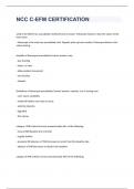 NCC C-EFM CERTIFICATION questions with correct answers