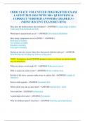 OHIO STATE VOLUNTEER FIREFIGHTER EXAM  LATEST 2023-2024 WITH 100&plus; QUESTIONS &  CORRECT VERIFIED ANSWERS GRADED A&plus;  &lpar;MOST RECENT EXAM REVIEW&rpar;