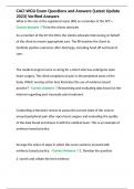 CACI WGU Exam Questions and Answers &lpar;Latest Update 2023&rpar; Verified Answers