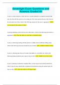 Greenlight Bundled Exam Questions and Answers Graded A&plus;