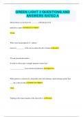 GREEN LIGHT 2 QUESTIONS AND ANSWERS RATED A
