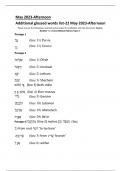 Additional glossed words list-22 May 2023-Afternoon