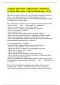 Asthma Educator Certification - National Asthma Educator Certification Exam &ndash; Q&sol;A