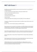 MGT 425 Exam  with 100&percnt; correct answers