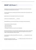 MGMT 425 Exam  with 100&percnt; correct answers
