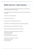 MGMT 425 Exam 1 &lpar;SELU Budden&rpar;&colon; questions with correct answers