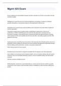  Mgmt 425 Exam with 100&percnt; correct answers