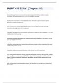 MGMT 425 EXAM &lpar;Chapter 1-5&rpar; questions with correct and complete answers