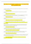 HESI HEALTH ASSESSMENT NURSING RN V1 100 QUESTIONS  WITH ANSWERS &lpar;2023&rpar;