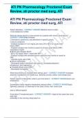 ATI PN Pharmacology Proctored Exam Review, ati proctor med surg, ATI