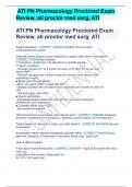 ATI PN Pharmacology Proctored Exam Review&comma; ati proctor med surg&comma; ATI