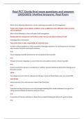 Real PCT Davita final exam questions and answers &lpar;2022&sol;2023&rpar; &lpar;Verified Answers&rpar;&comma; Real Exam