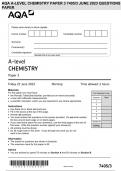 AQA A-LEVEL CHEMISTRY PAPER 3 7405/3 JUNE 2023 QUESTIONS PAPER 
