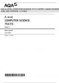 AQA A-level COMPUTER SCIENCE 7517/1 Paper 1 Mark scheme June 2023 Version: 1.0 Final