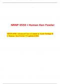 NRNP 6550 -i- Human Ken Fowler, NRNP 6550 - Advanced Practice Care of Adults in Acute Care Settings II, Walden University