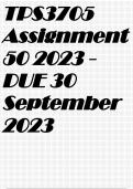 TPS3705 Assignment 50 2023 - DUE 30 September 2023