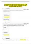 NURS 6531 FINAL EXAM 2023 FALL-WINTER QTR  CORRECT QUESTIONS AND ANSWERS (HIGHLY  RECOMMEDED) GRADED A+