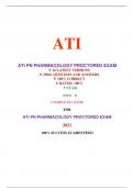 ATI PN PHARMACOLOGY PROCTORED EXAM  26 LATEST VERSIONS  2500+ QUESTION AND ANSWERS  100% CORRECT  RATED: 100%