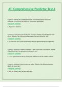 ATI Comprehensive Predictor Test A&semi; 100&percnt; Correct Graded A &lpar;Latest 2023 &sol; 2024&rpar;