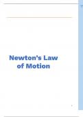 Class notes Physics ( Newton's Laws of Motion )