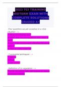 2023 TCI TRAINING  MIDTERM EXAM WITH COMPLETE SOLUTIONS GRADED A&plus;