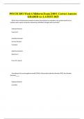 PSYCH 2051 Week 6 Midterm Exam &lbrack;100&percnt; Correct Answers  GRADED A&plus; LATEST 2023