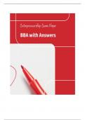 18. Exam Paper for Entrepreneurship in BBA (With Answers)