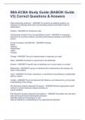 IIBA-ECBA Study Guide (BABOK Guide V3) Correct Questions & Answers