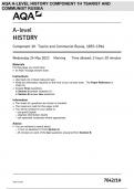AQA A-level HISTORY Component 1H Tsarist and Communist Russia, 1855–1964 7042/1H QUESTIONS PAPER