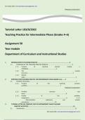Teaching Practice for Intermediate Phase (Grades 4–6): Department of Curriculum and Instructional Studies