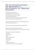 The Certification Process and Maintenance of Certification for Physician Assistants