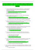 ATI RN NURSING CARE OF CHILDREN PROCTORED EXAM  2023 QUESTIONS WITH ACCURATE ANSWERS GRADED A&plus;  TESTED