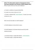 WGU C724 Information Systems Management Unit 4 Test Exam Questions and Answers &lpar;Latest Update 2023&rpar;