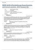NRNP-6640-4,Psychotherapy Exam Question and Correct answers  2023 Summer Qtr  