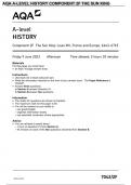 AQA A-level HISTORY Component 2F The Sun King: Louis XIV, France and Europe, 1643–1715 7042/2F JUNE 2023 QUESTIONS PAPER
