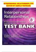 Test Bank for Interpersonal Relationships, 8th  Edition by Arnold  | Fully covered