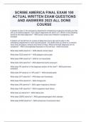 SCRIBE America Final  100 Actual Written Exam Questions and Answers 2023