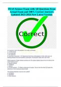 TEAS Science Exam with All Questions from  Actual Exam and 100% Correct Answers  Updated 2023-2024 New Latest Version