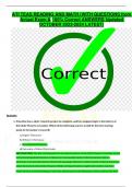 ATI TEAS READING AND MATH &lpar;WITH QUESTIONS from  Actual Exam & 100&percnt; Correct ANSWERS Updated OCTOBER 2023-2024 LATEST&rpar;