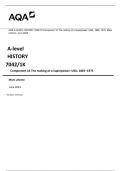 AQA A-LEVEL HISTORY 7042/1K Component 1K The making of a Superpower: USA, 1865–1975  Mark  scheme  June 2023 