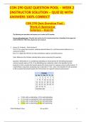 CON 290 QUIZ QUESTION POOL – WEEK 2 (INSTRUCTOR SOLUTION – QUIZ B) WITH ANSWERS 100% CORRECT