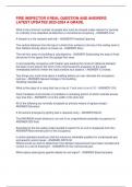 FIRE INSPECTOR II REAL QUESTION AND ANSWERS LATEST UPDATES 2023-2024 A GRADE&period;