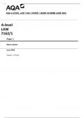 AQA A-LEVEL LAW 7162/1 PAPER 1 MARK SCHEME JUNE 2023 