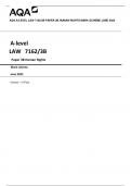 AQA A-LEVEL LAW 7162/3B PAPER 3B HUMAN RIGHTS MARK SCHEME JUNE 2023 