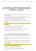 ATI MATERNAL NEWBORN PROCTORED EXAM 2021 EXAM WITH CORRECTLY ANSWERED QUESTIONS &  REFERENCES &lpar;GRADED A&plus;&rpar;